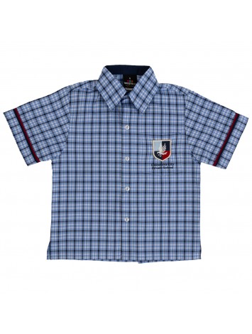 Boys Checked Shirt - Caloundra City Private School - Weareco School Uniform 